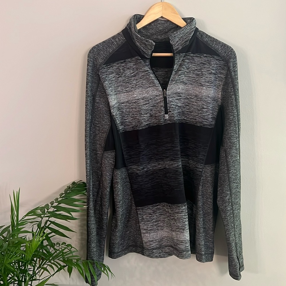 Lululemon Men’s Technical Quarter-Zip Black/Gray Size Large